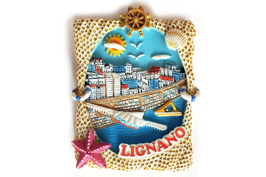 MAGNETE GRIGLIA GIALLA LIGNANO 