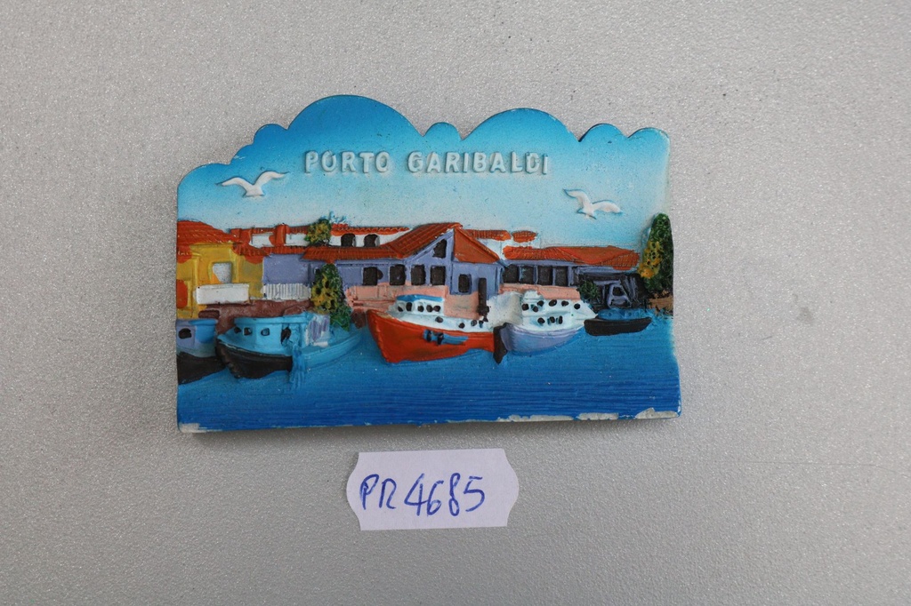 MAGNETE RESINA CON VEDUTA "PORTO GARIBALDI" 