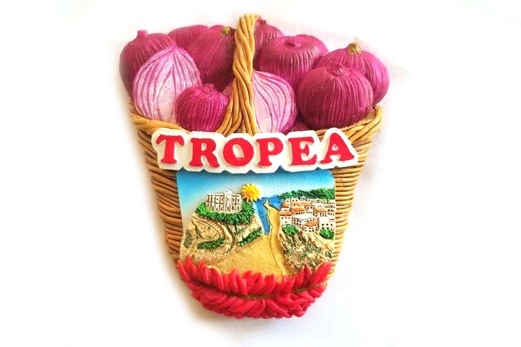 MAGNETE RESINA CESTO CIPOLLE TROPEA 