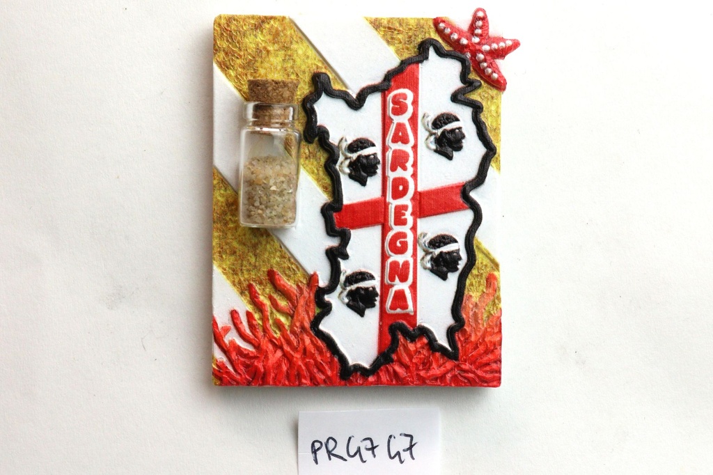 MAGNETE RESINA SARDEGNA CON BOTTIGLIA 