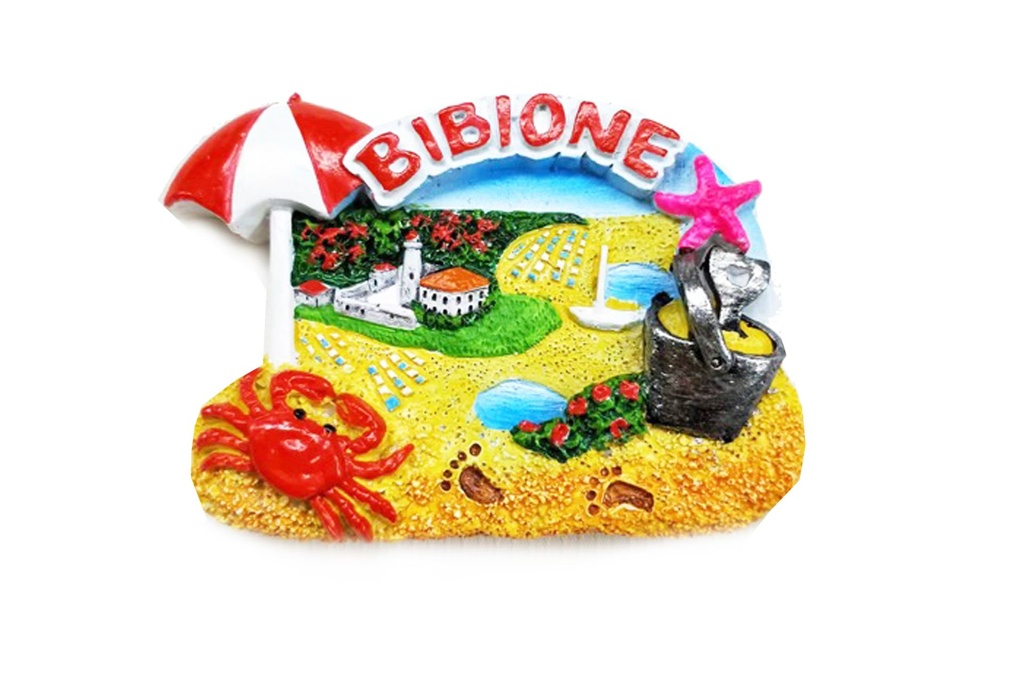 MAGNETE RESINA VEDUTA OMBRELLONE BIBIONE 