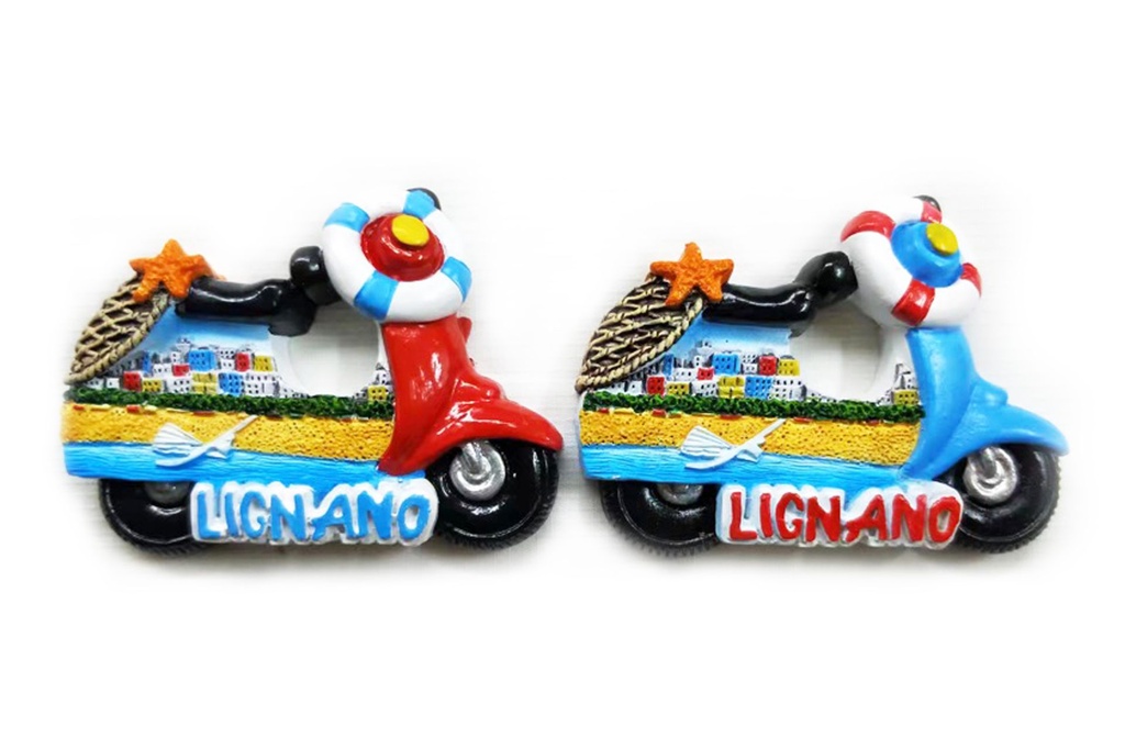 MAGNETE RESINA VEDUTA MOTORINO LIGNANO 