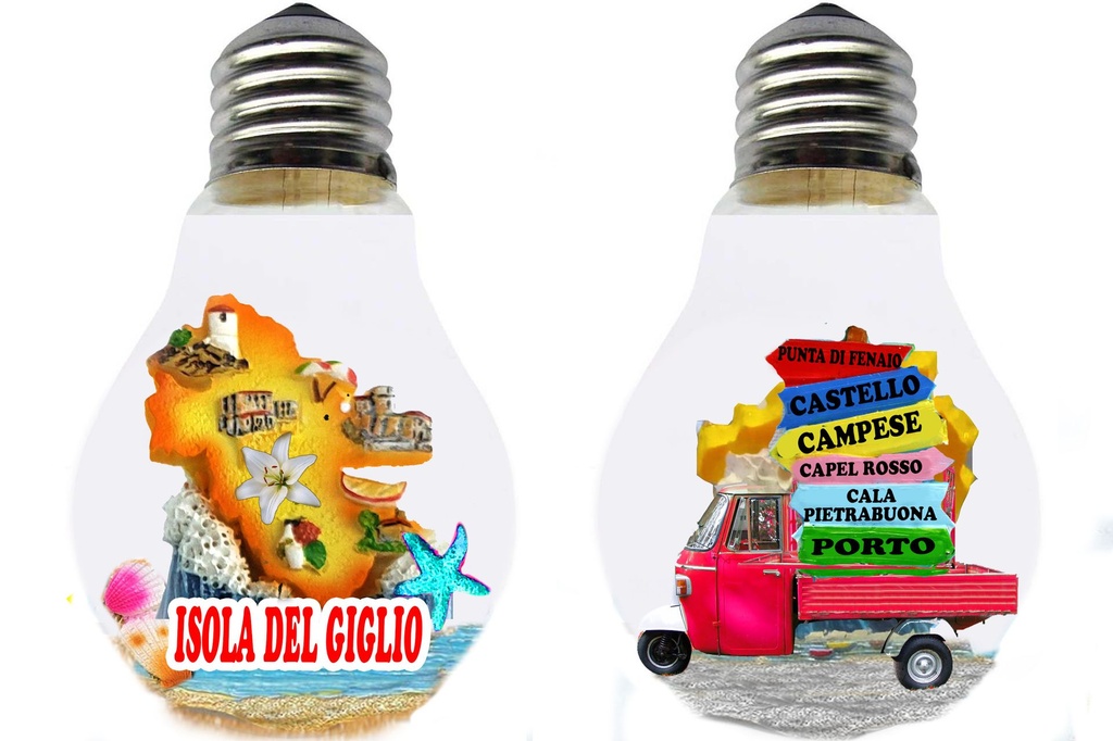 BOLLA LAMPADINA C/LUCE ISOLA DEL GIGLIO 