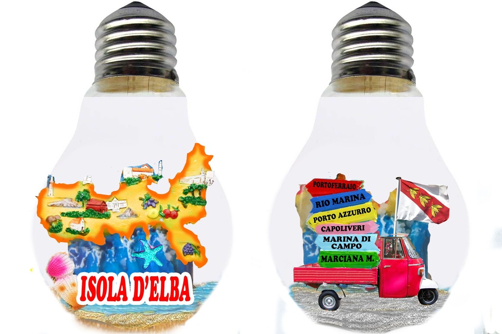 BOLLA LAMPADINA C/LUCE ISOLA D'ELBA 