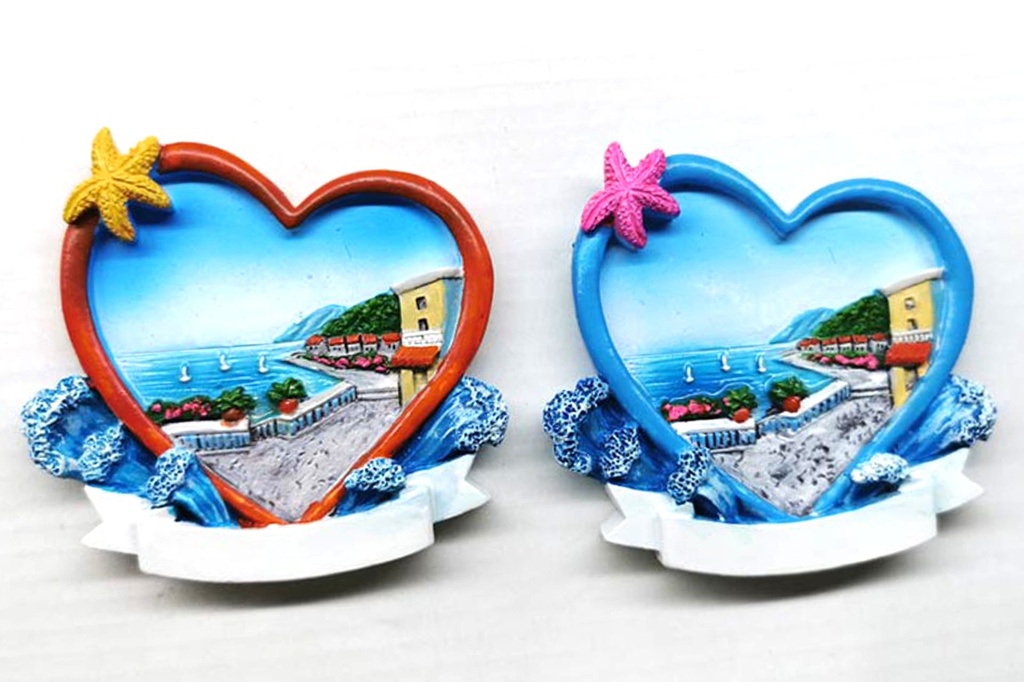 MAGNETE RESINA CUORE 2 VEDUTE 