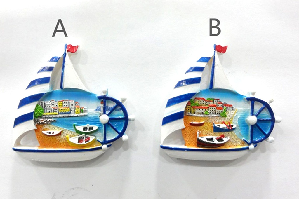 MAGNETE RESINA BARCA A VELA VEDUTA 4 MOD 