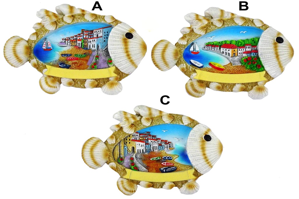 MAGNETE RESINA PESCE VEDUTA 4 MOD 