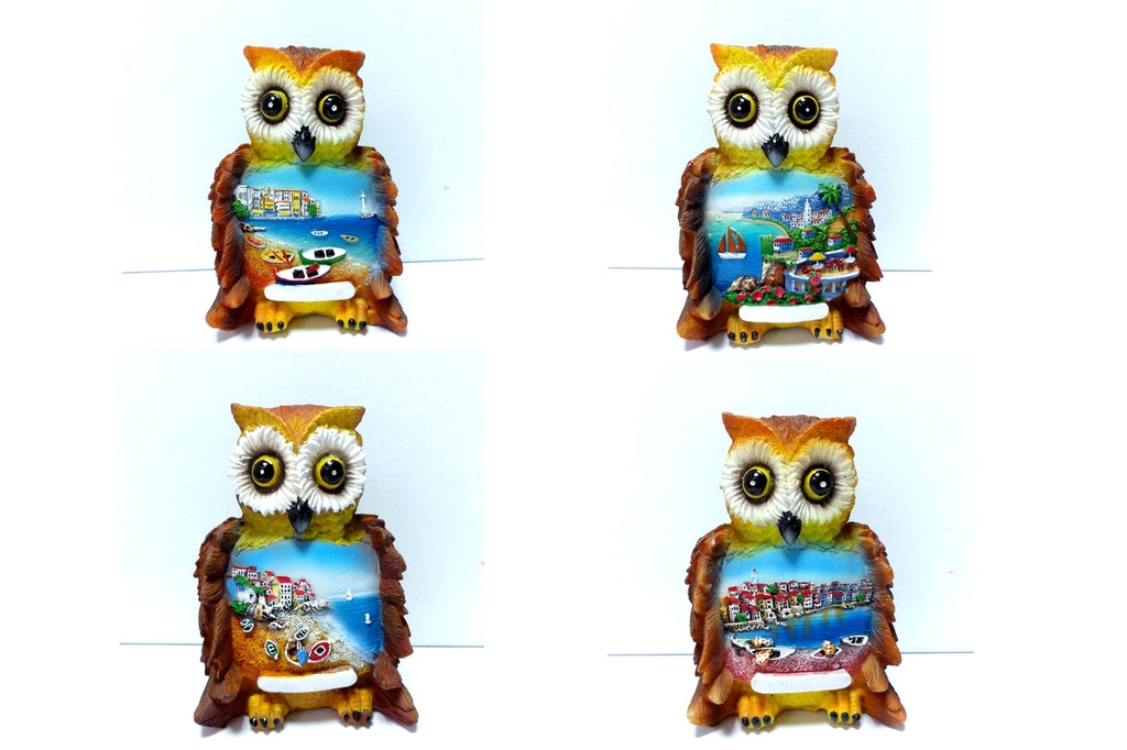 GUFO RESINA VEDUTA 4 MOD 10 CM 