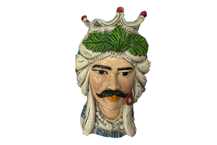 MAGNETE RESINA TESTA UOMO SICILIA 