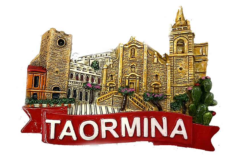 MAGNETE RESINA VEDUTA TAORMINA 