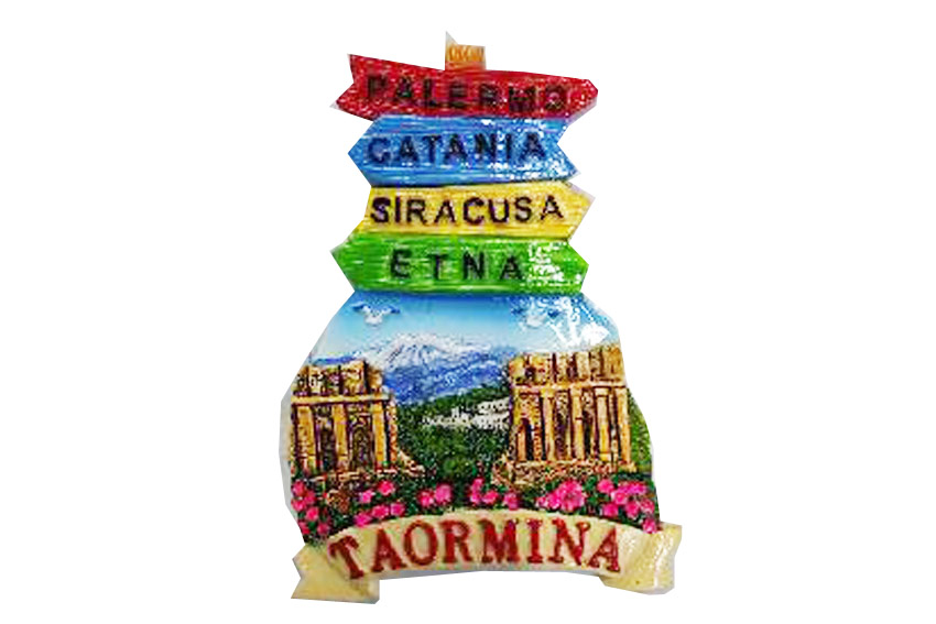 MAGNETE RESINA CARTELLI TAORMINA 