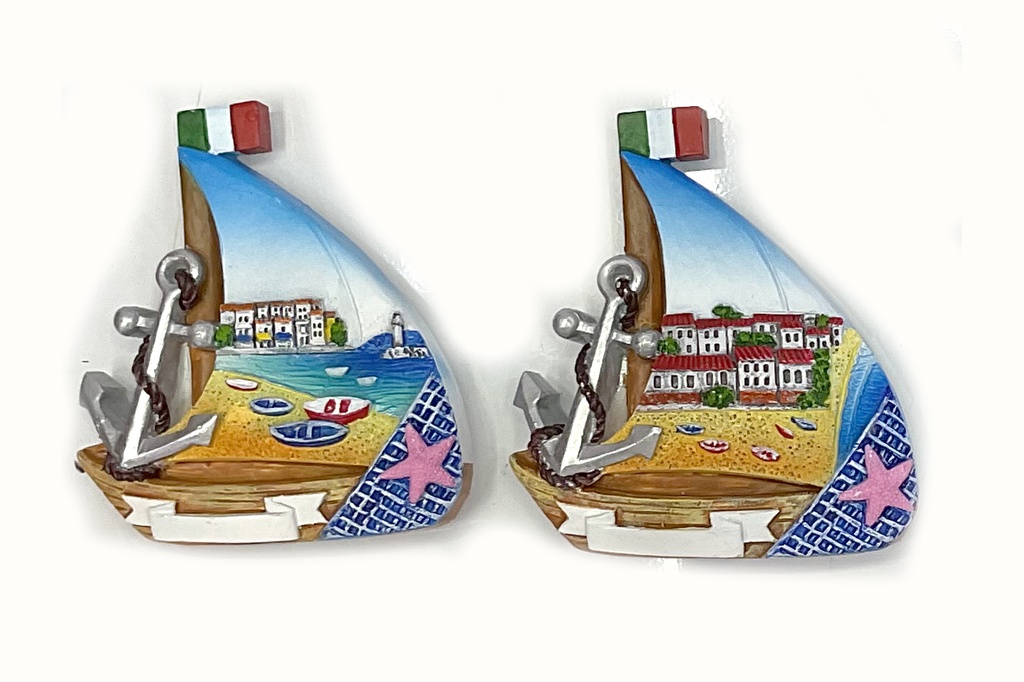 MAGNETE RESINA BARCA VEDUTA 2 MOD 2 COL 