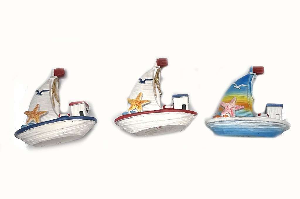 BARCHETTA C/VELA 3 COL ASS 8 CM 