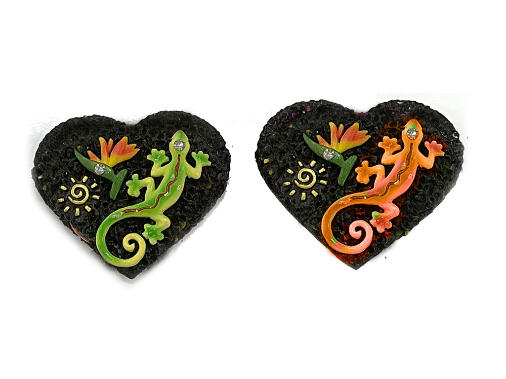 MAGNETE RESINA CUORE NERO GEKO 2 COL ASS 
