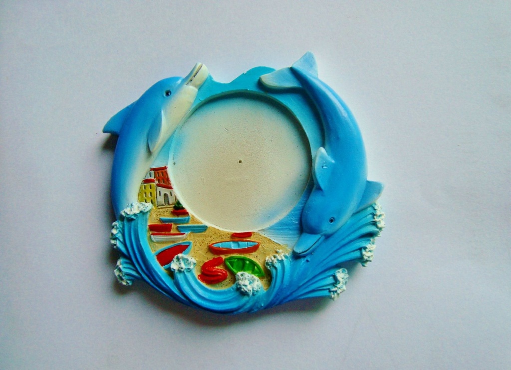 MAGNETE RESINA DOPPIO DELFINO C/STICKER 