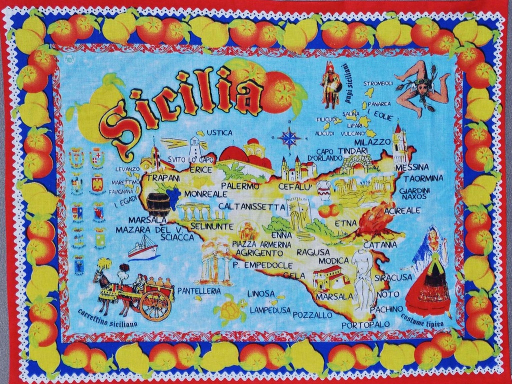 CANOVACCIO SICILIA 100% COTONE 60x75cm 