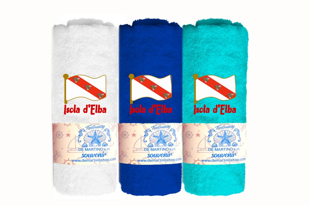 ASCIUGAMANO 30*50 CM RICAMO ISOLA D'ELBA 