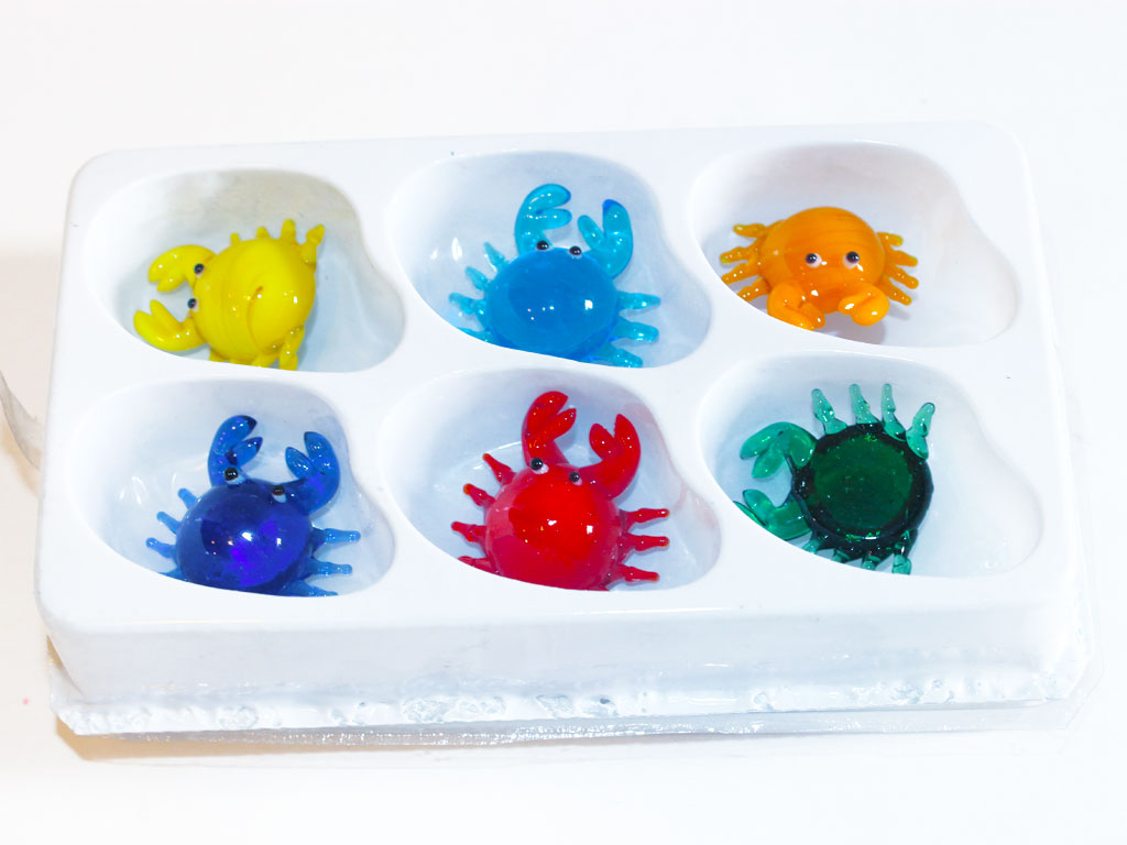 CONFEZIONE GRANCHI VETRO 6 PZ 