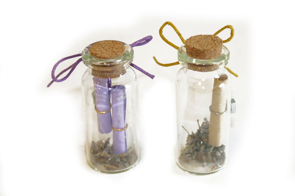 SET STAKLENIH BOČICA S LAVANDOM 12 KOM