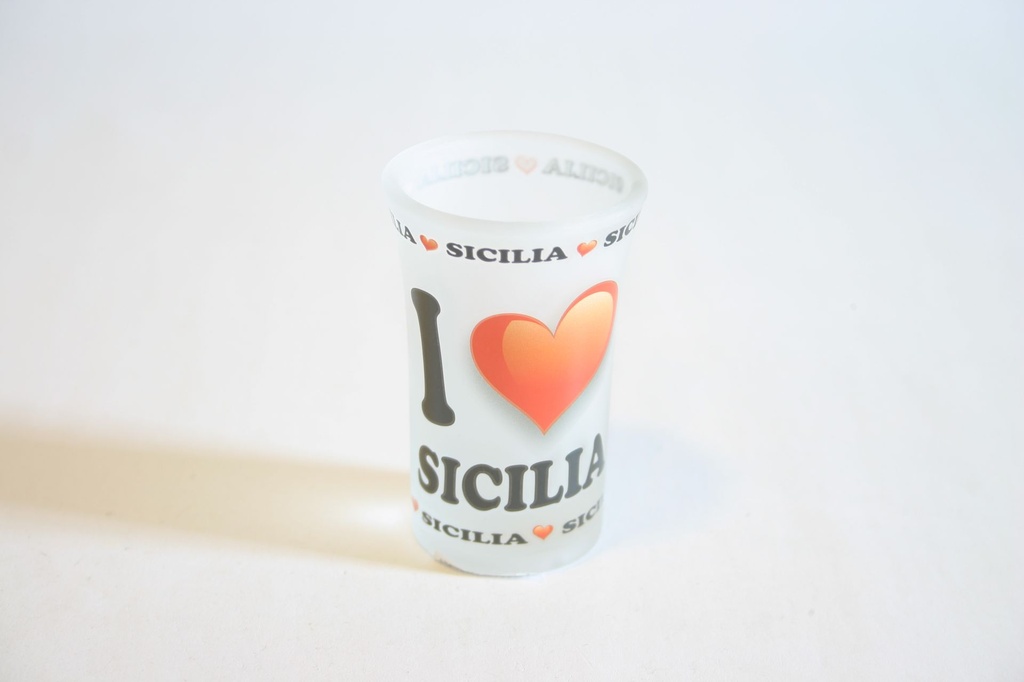 BICCHIERINO VETRO SATINATO SICILIA 