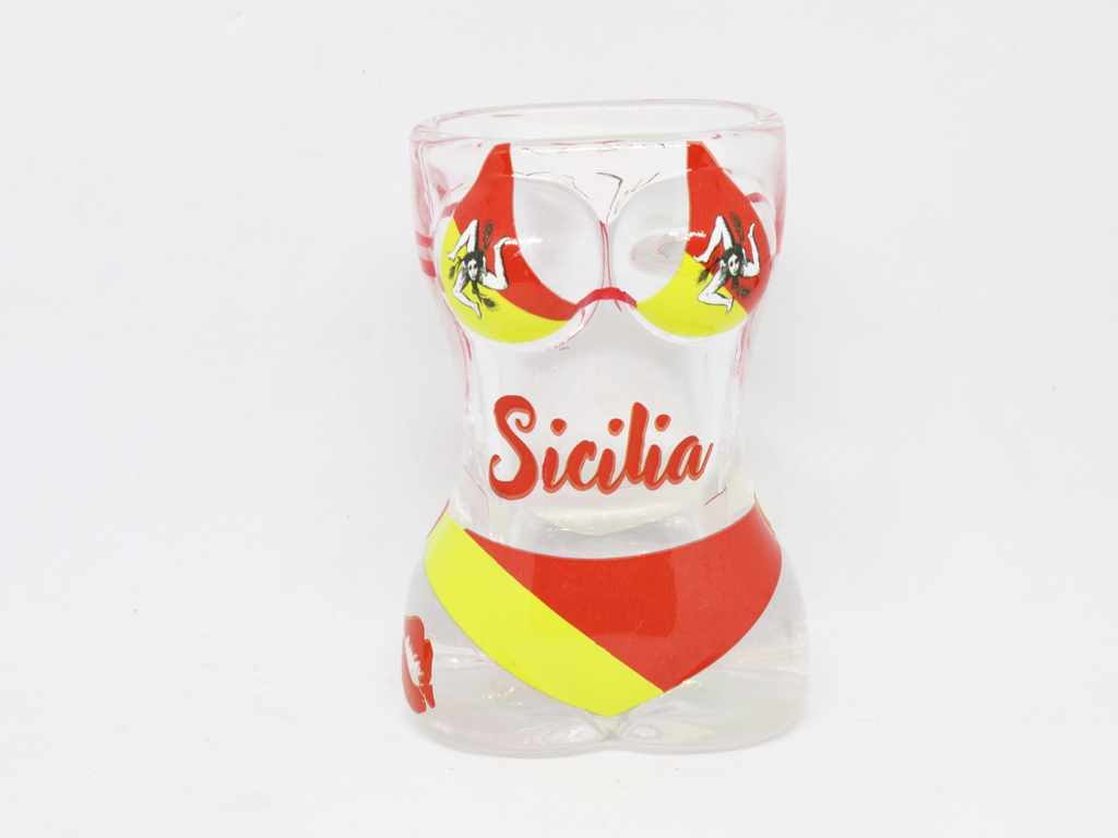 SHOT GLASS VETRO BIKINI SICILIA 