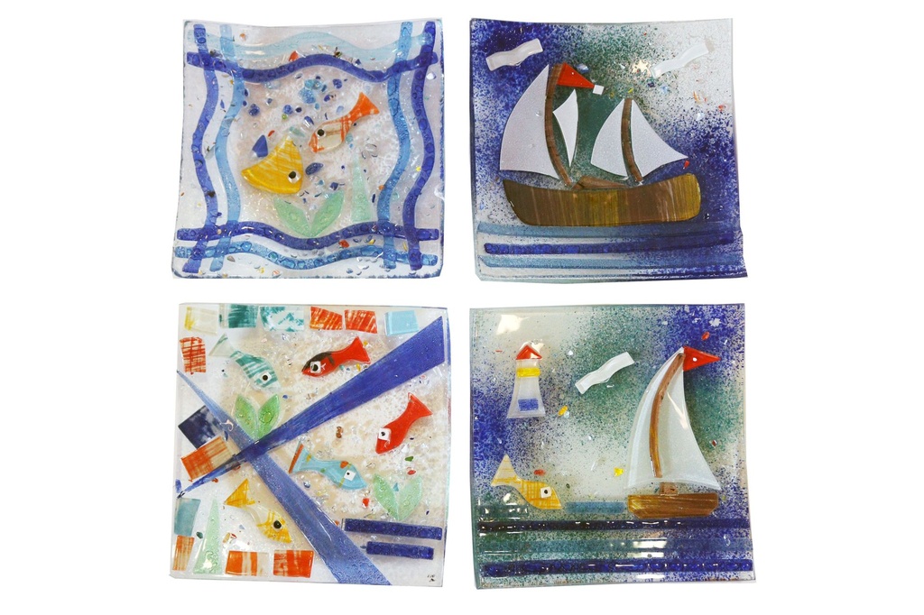 STAKLENI TANJURIĆ 14*14 CM  