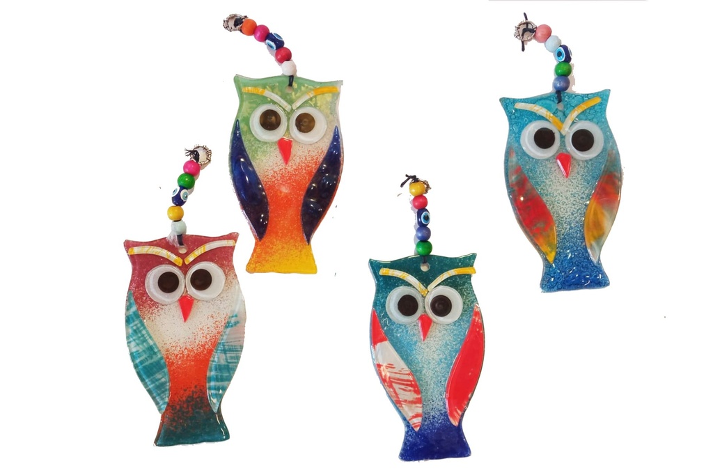 STAKLENA SOVA 19*9 CM 