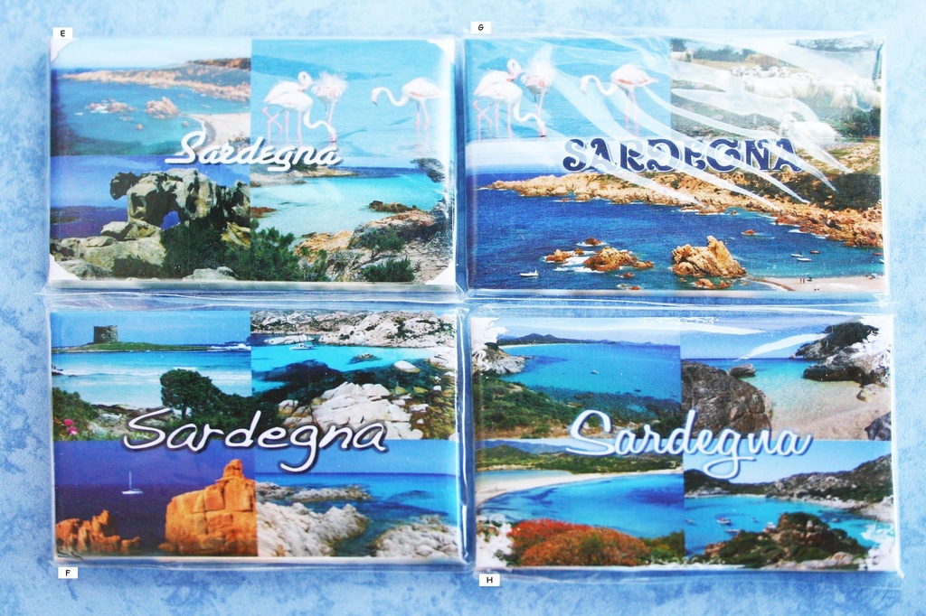 CARTOLINA MAGNETE SARDEGNA 4 VEDUTE CALA GOLORITZE 