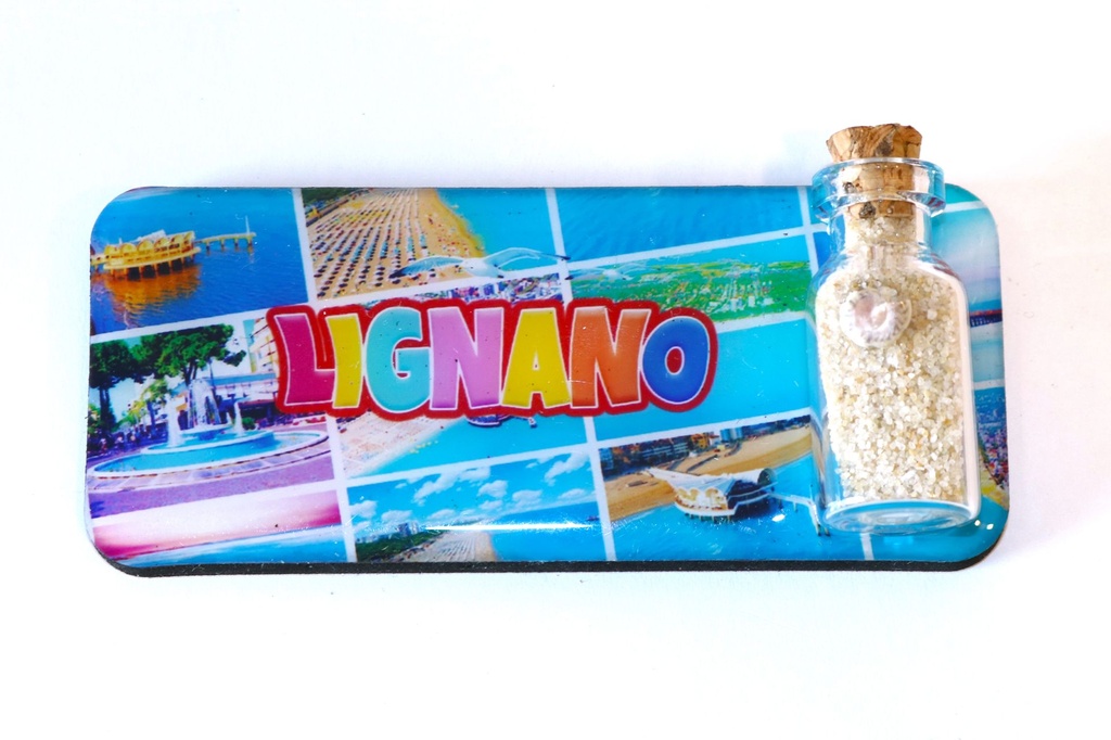 MAGNETE RESINA EPOXY RETT LIGNANO COLLAGE FOTO 