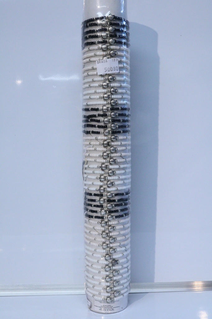 BRACCIALE PERLINE E METALLO SU TUBO