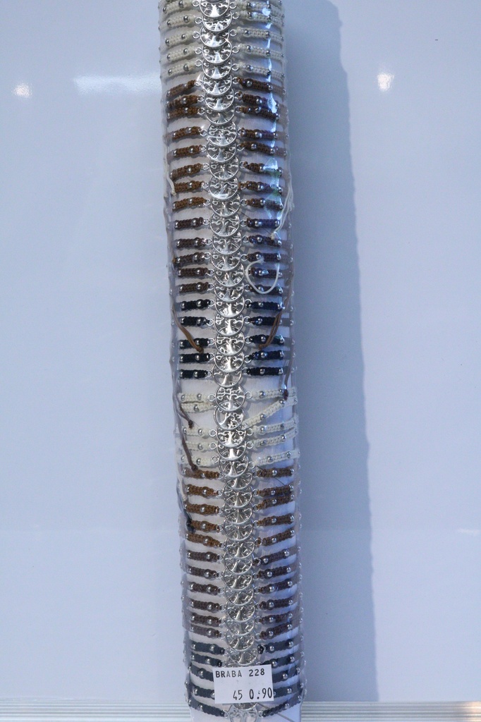 BRACCIALE CORDA, COCCO E METALLO SU TUBO