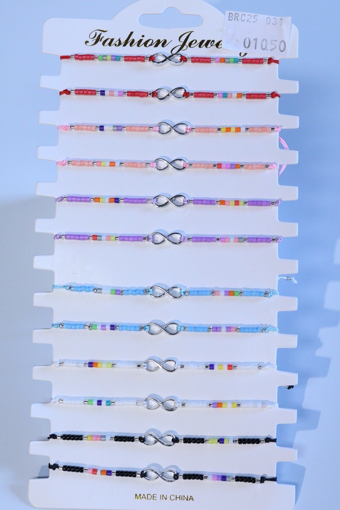 BRACCIALE PERLINE E METALLO