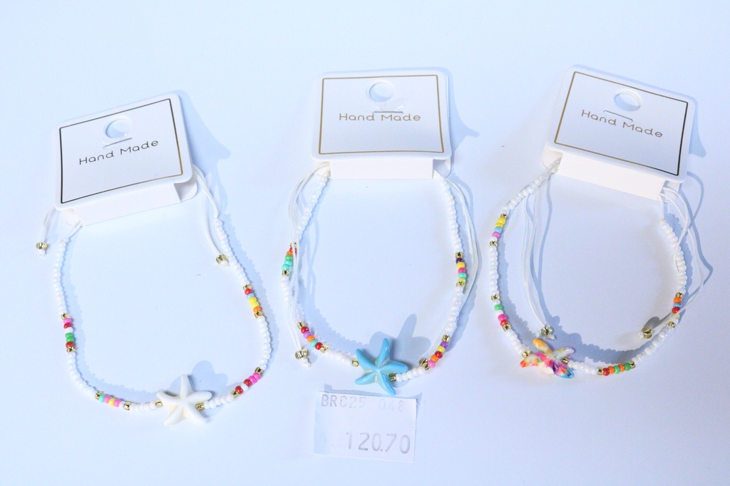 BRACCIALE PERLINE E RESINA