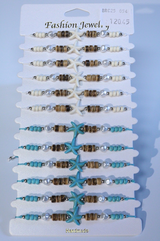 BRACCIALE PERLINE, COCCO E RESINA