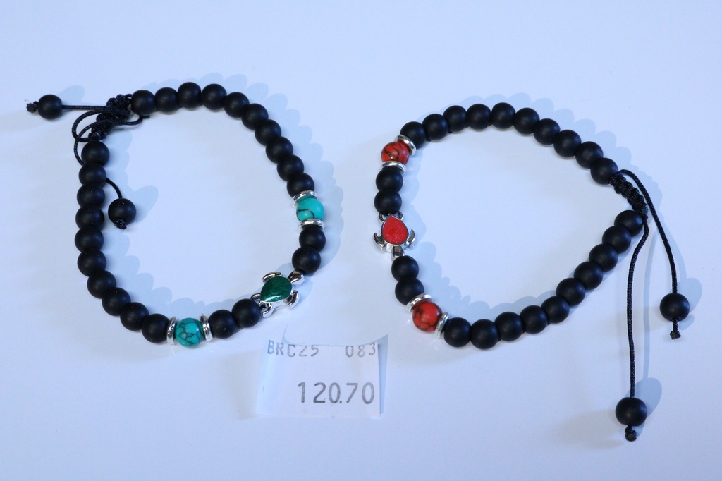 BRACCIALE LAVA STONE, PIETRA E METALLO