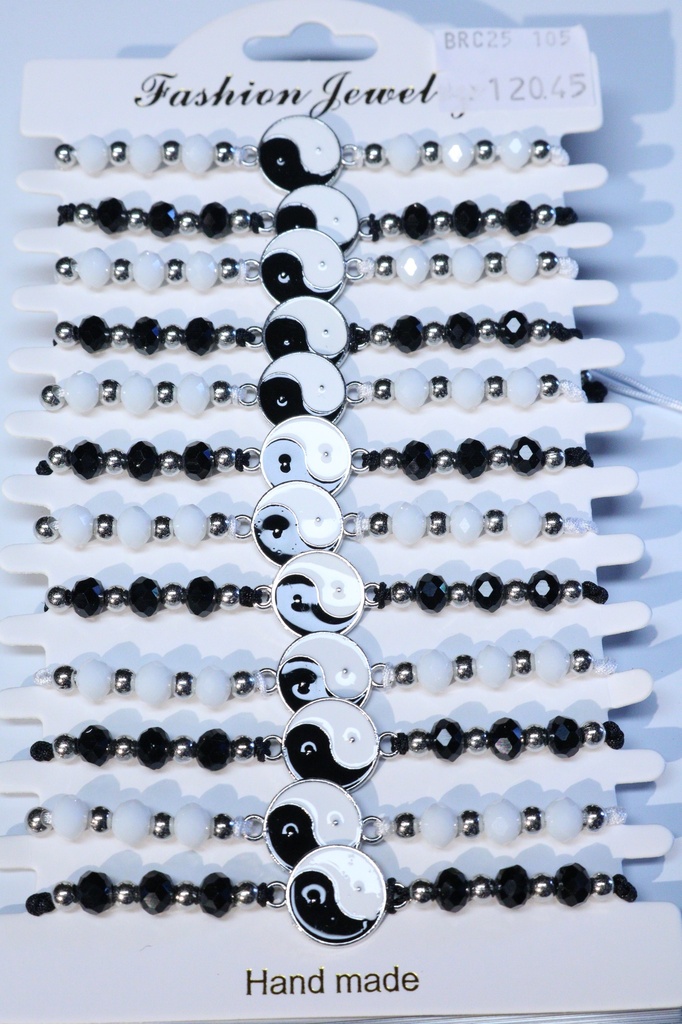 BRACCIALE PERLINE E METALLO