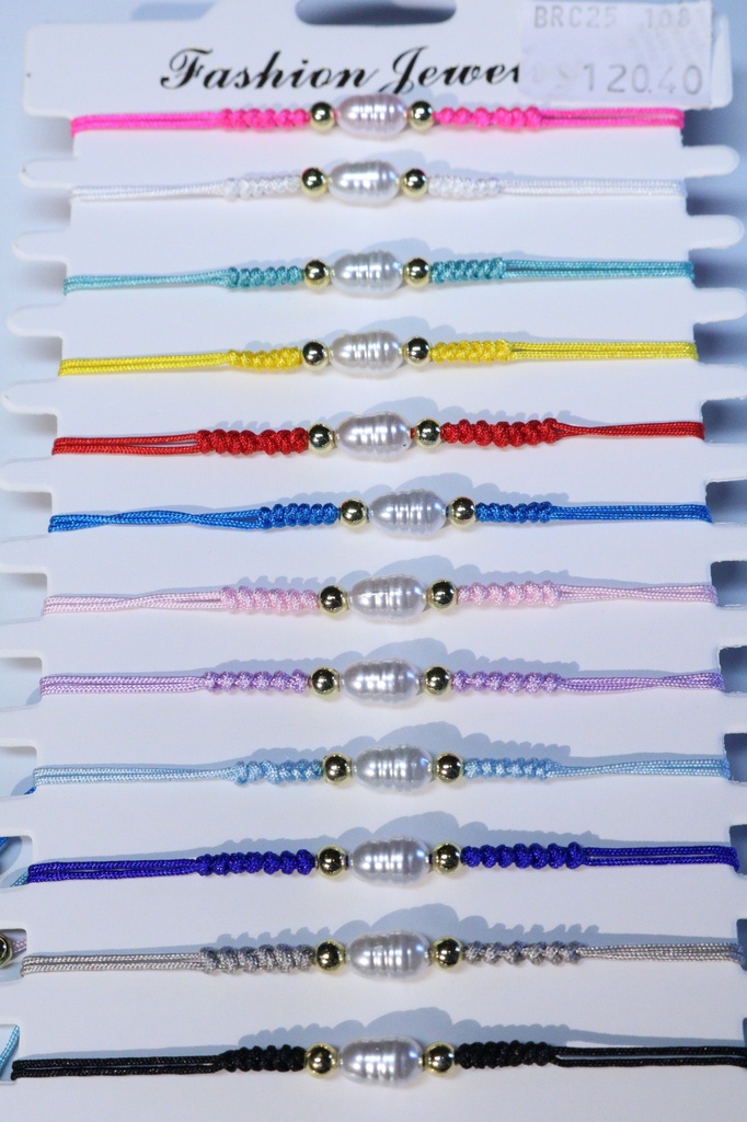 BRACCIALE PERLINE E METALLO