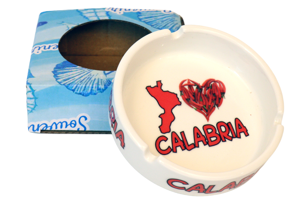 POSACENERE CERAMICA BORDO DORATO CON DECALCO 4 MORI E SCATOLA (copia)