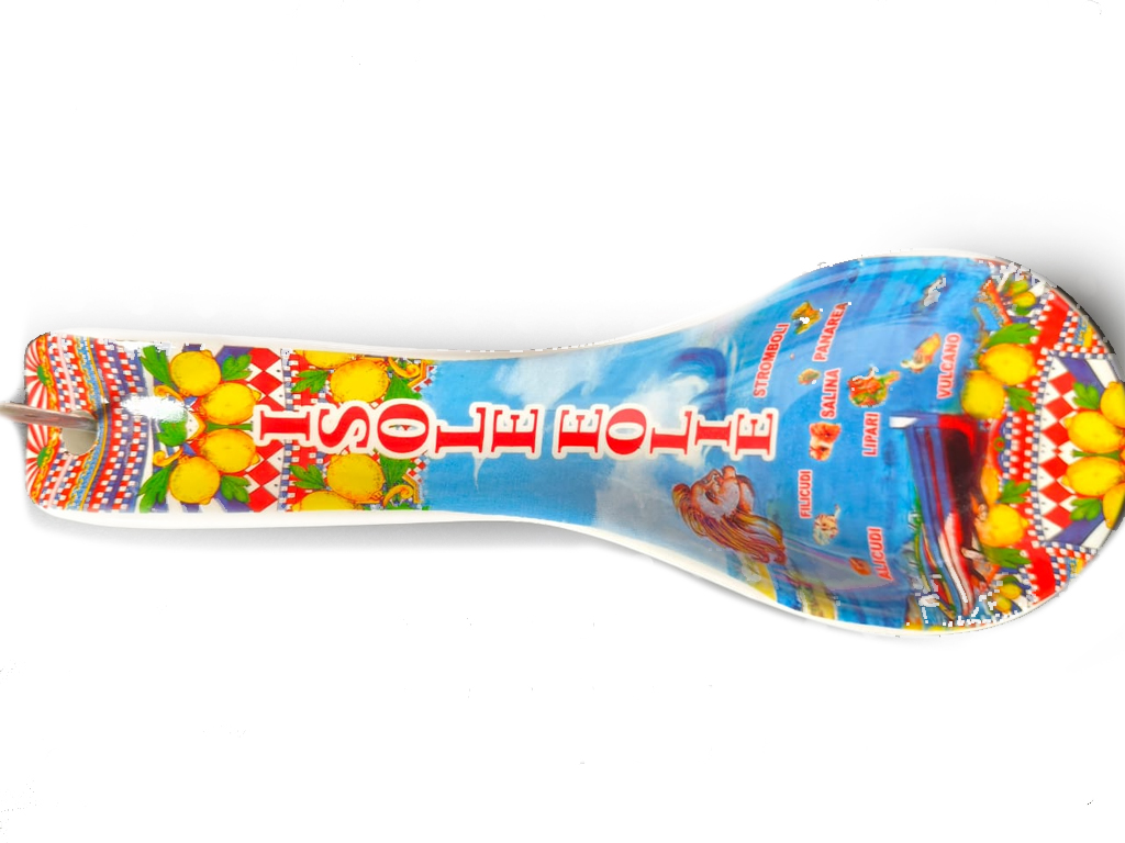 POGGIAMESTOLO CERAMICA 26CM CON DECALCO SICILIA MAIOLICHE MAPPA E BOX CON FINESTRA (copia)