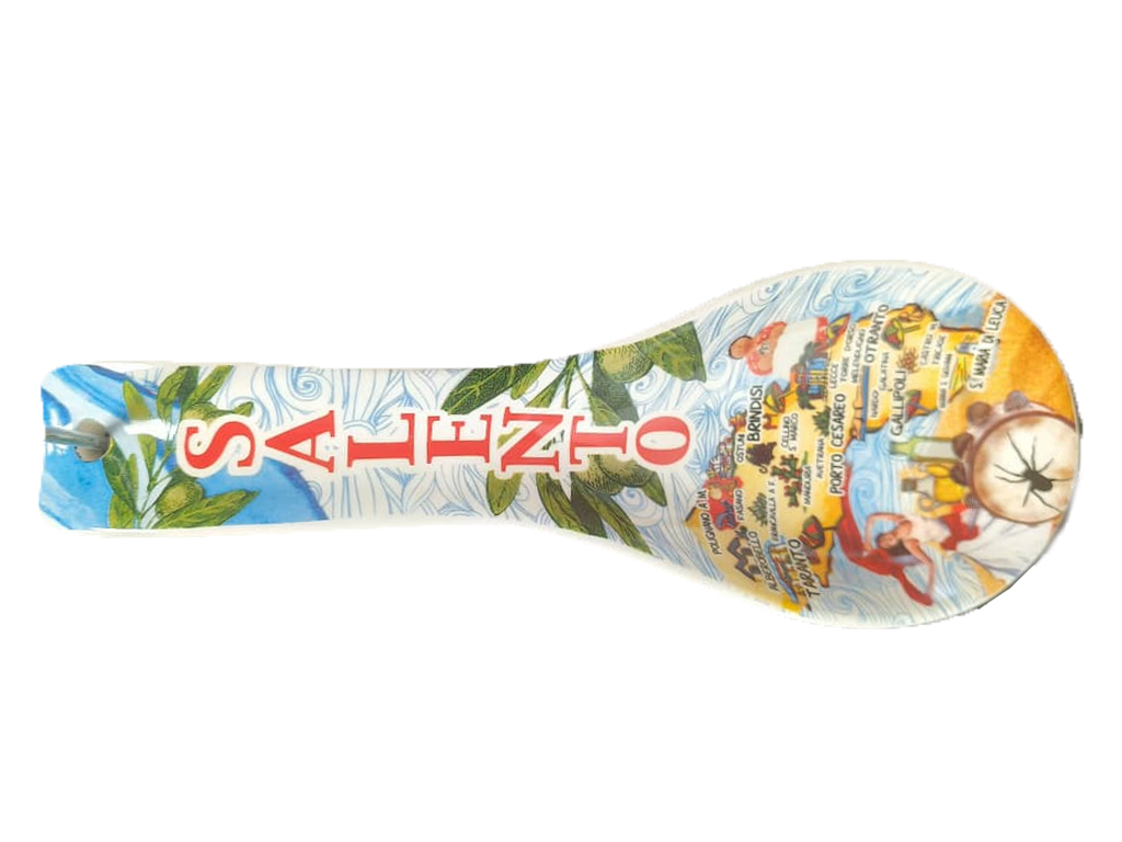 POGGIAMESTOLO CERAMICA 26CM CON DECALCO ISCHIA E BOX CON FINESTRA (copia)