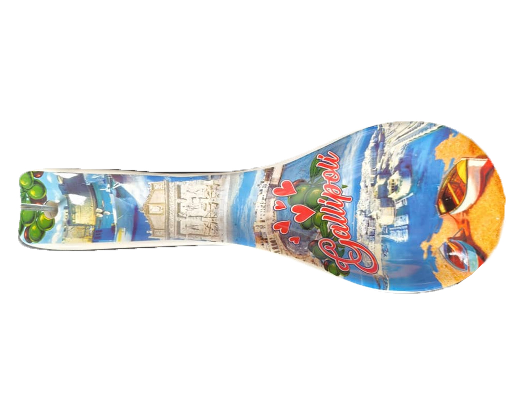 POGGIAMESTOLO CERAMICA 26CM CON DECALCO OTRANTO E BOX CON FINESTRA (copia)