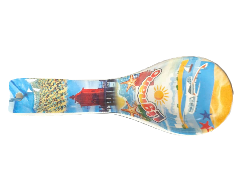 POGGIAMESTOLO CERAMICA 26CM CON DECALCO CAORLE E BOX CON FINESTRA (copia)