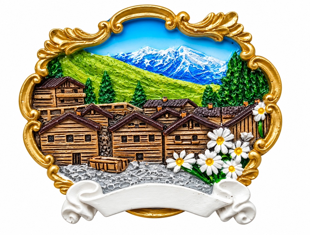 MAGNETE RESINA STELLA ALPINA CON VEDUTA (copia)