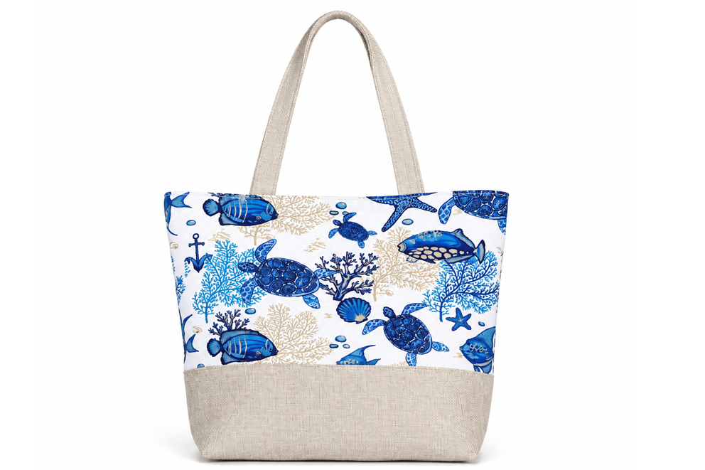 BORSA STOFFA E RAFFIA 35*26*10 LIMONI (copia)